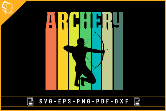 Archery Vintage Retro T-shirt Design