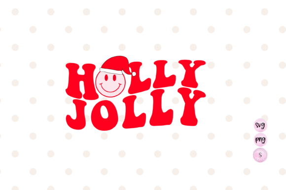 Holly Jolly Retro Christmas Sublimation