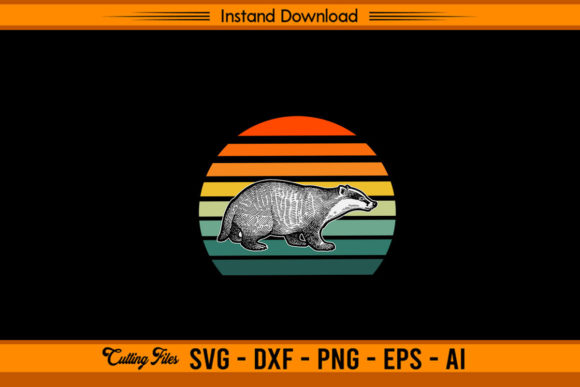 Vintage Retro Honey Badger